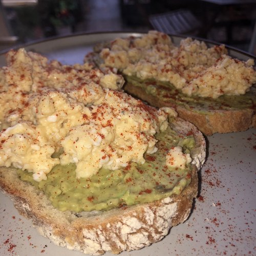 Scrambled Egg & Avocado Sourdough - Flamin' Fitness