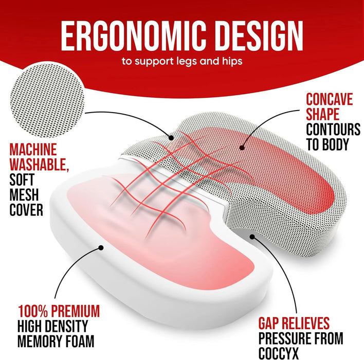 ErgoEase Memory Foam Seat Cushion