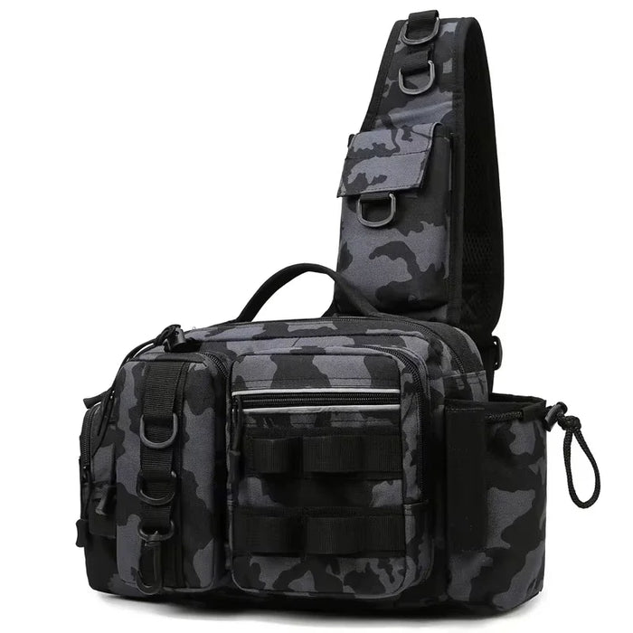 Multifunction Fishing Gear Shoulder Bag with Holder