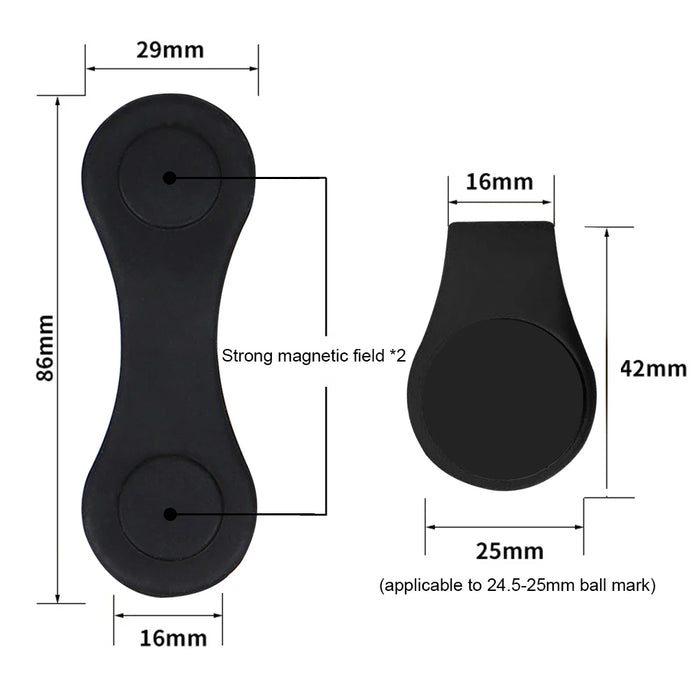 Silicone Golf Ball Marker Magnetic Cap Clip