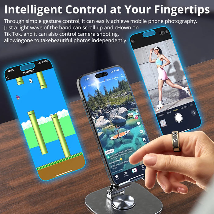 Waterproof Fitness Smart Ring for Men and Women
