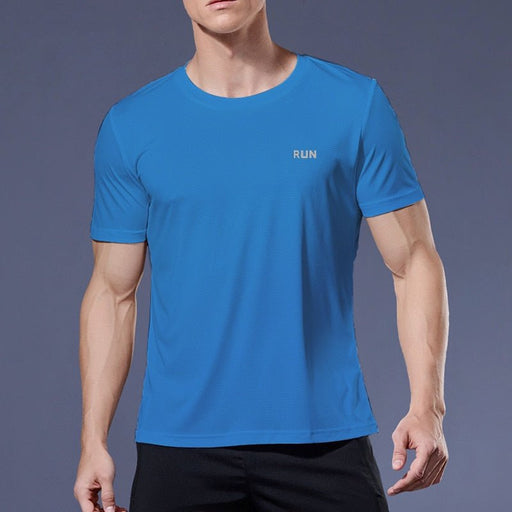 Men's "RUN" Short Sleeve T-Shirt - Flamin' Fitness