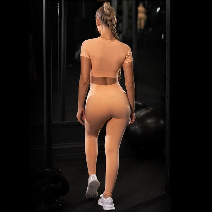 PastelMotion Short Sleeve & Shorts Workout Set - Flamin' Fitness