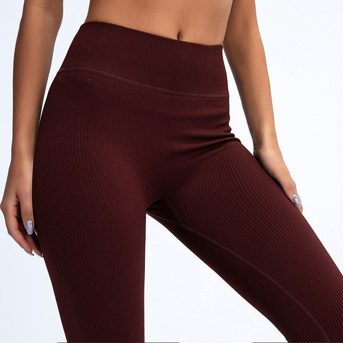 Ribbed Gym Leggings - Flamin' Fitness