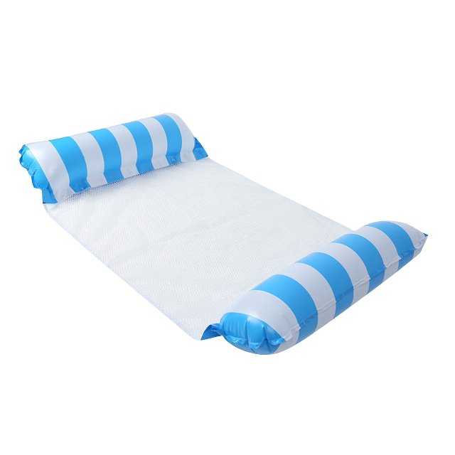 Striped Inflatable Pool Lilo - Flamin' Fitness